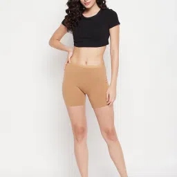 Clovia Beige Cotton Boy Shorts Panty image 4