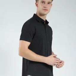 Monte Carlo Black Slim Fit Printed Shirt image 4