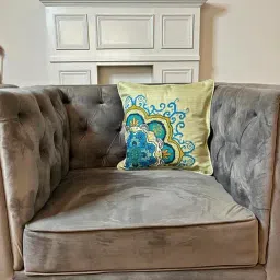 Bells & Whistles Putita Sage Silk Embroidery Cushion Cover image 2