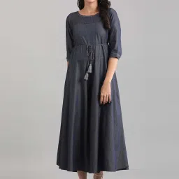 Aurelia Denim Blue Cotton Jumpsuit image 1