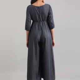 Aurelia Denim Blue Cotton Jumpsuit image 2