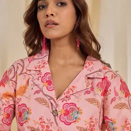 InWeave Printed Round Neck Long Sleeves Top With Palazzos Co-Ords image 5