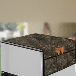 The Furnishing Tree Coffee Brown Plastic Refrigerator Cover-picture-12