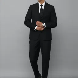 Louis Philippe Black Slim Fit Two Piece Suit image 1