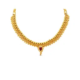 Waman Hari Pethe Jewellers 22k Gold Thushi Necklace for Women image 1