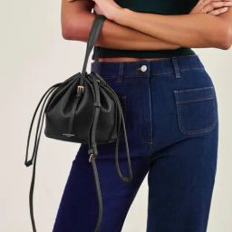 Accessorize London Black Solid Bucket Bag-picture-3
