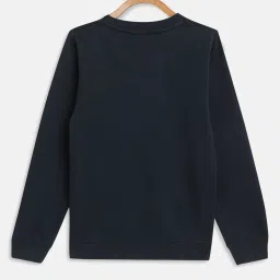 METTLE Kids Navy Graphic Print Full Sleeves Sweatshirt image 2