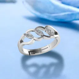 MISS HIGHNESS Rhodium-Plated Cubic Zirconia StuddedFingerRing-picture-52