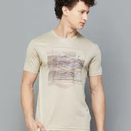 Fame Forever by Lifestyle Beige Regular Fit Graphic Print Sports T-Shirt-picture-10