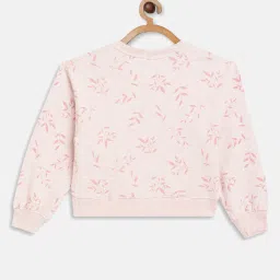 METTLE Kids Pink Printed Full Sleeves Sweatshirt image 2