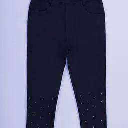 KiddoPanti Girls Skinny Fit Embellished Jeggings-image-86