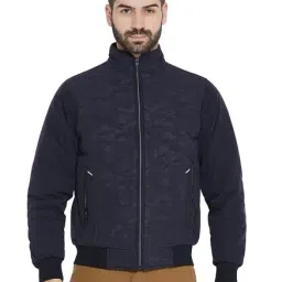Duke Blue High Neck Regular Fit Jacket-image-88