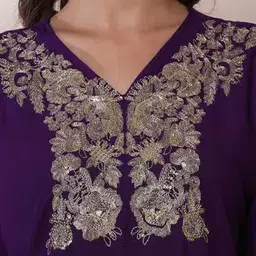 KALINI Women Ethnic Motifs Embroidered Sequinned Kurta with Trousers & Dupatta image 4