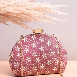 ARTKLIM Floral Embroidered Box Clutch-picture-34
