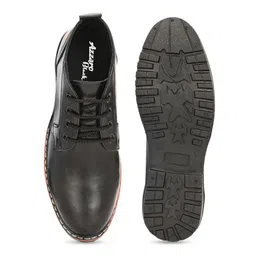 Azzaro Black Men Lace Up Block Heeled Boots image 4