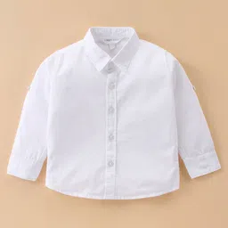 Mark & Mia Full Sleeves Solid Party Shirt & Trouser Set with Bow Tie & Suspender - Navy & White image 4