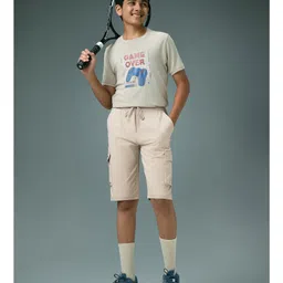 Technosport Knit Solid Quick Dry & Breathable Shorts - Beige image 5