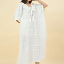 The Kaftan Company Front-Tie Swimwear Cover up Top image 2