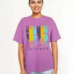 DressBerry Women Cotton Typography Printed T-shirt-image-42