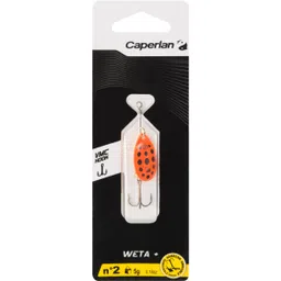 caperlan WETA + _DIESE_2 ORANGE BLACK DOTS PREDATOR FISHING SPINNER image 4