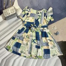 Bella Moda Kids Multicolor Cotton Printed Dress-picture-17