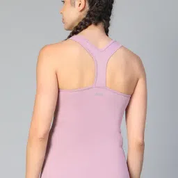 ATHLISIS Lavender Polyester Solid Sports T-Shirt image 2