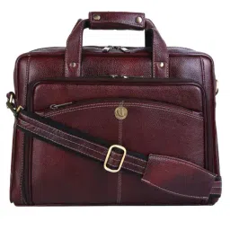 HiLEDER 100% Pure Genuine Leather 15 inch Travel Briefcase Laptop Messenger Office Bag, Deep Brown-image-92
