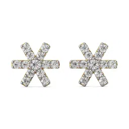 Joyalukkas 18k Yellow Gold & Diamond Stud Earrings for Girls-picture-33