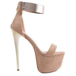 London Rag Women's Beige Ankle Strap Stilettos-image-22