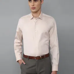 Luxure By Louis Philippe Beige Regular Fit Printed Shirt-image-42