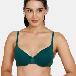 Zivame Dark Green Medium Coverage T-Shirt Bra-image-40