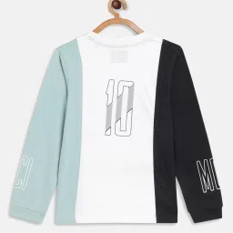 Octave Kids Multicolor Color Block Full Sleeves T-Shirt image 2