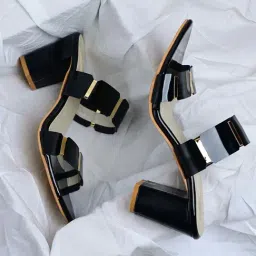 Shoetopia Kids Black & White Casual Sandals-image-71