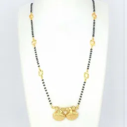 COLOUR OUR DREAMS Gold-Plated Artificial Stones and Beads Mangalsutra image 3