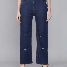 Kotty Blue Flared Fit Lightly Washed Jeans image 1