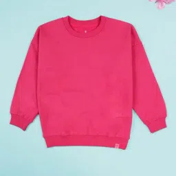 Kiddopanti Girls Fushia Pink and Navy Sweatshirt with Trackpants image 2