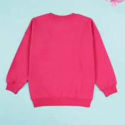 Kiddopanti Girls Fushia Pink and Navy Sweatshirt with Trackpants image 4