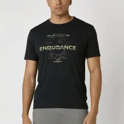Van Heusen Black Cotton Slim Fit Printed T-Shirt-picture-42
