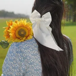 DIVASTRI Women White Satin Alligator Hair Bow Clip-picture-21