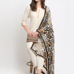 Glam Story Black Embroidered Dupatta image 4