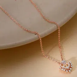 GIVA 14k Rose Gold Wonderful Shine Lab Grown Diamond Pendant-picture-24