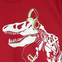 3PIN Boys Red Cotton Regular Fit Printed Sweatshirt image 2