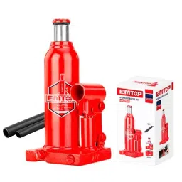 Emtop 153 mm Stainless Steel Hydraulic Bottle Jack 5000 Kg (5 Ton) Capacity Red, EHJK1021-picture-27