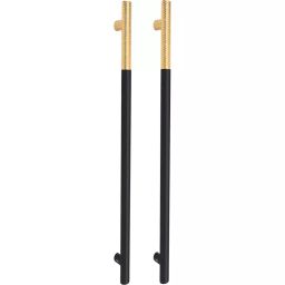 Atom 701 mm Stainless Steel Black and Gold Glossy Finish Pull Handle (Pack of 2)-picture-28