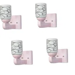 Somil Premium Designer Glass Wall / Night Lamp Elegant & Stylish Dcor Accent for Modern Interiors, color- Black, White, Size- 18 X 23 X 19.5 CM-image-88