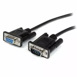 StarTech.com Male 9 Pin D-sub to Female 9 Pin D-sub Serial Cable 2 m PVC, MXT1002MBK image 2