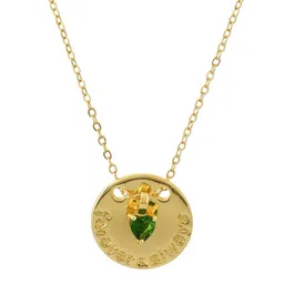 Voylla Gold-Plated Circular Valentine's Day Forever & Always Pendant With Chain image 2