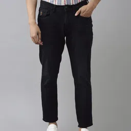 U S Polo Assn Denim Co Men Black Henry Tapered Fit Stretchable Cropped Jeans-image-51