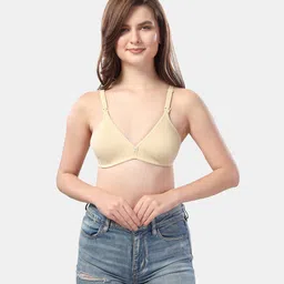 Fabme Cotton Sleeveless Solid Non Padded Maternity Nursing Bra - Skin Beige-picture-14