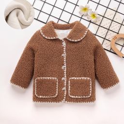 Mark & Mia Full Sleeves Front Open Winter Fur Jacket with Collar - Brown-picture-29